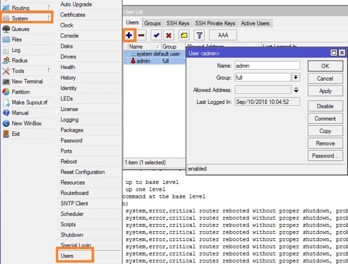 Konfigurasi dasar Mikrotik untuk pemula